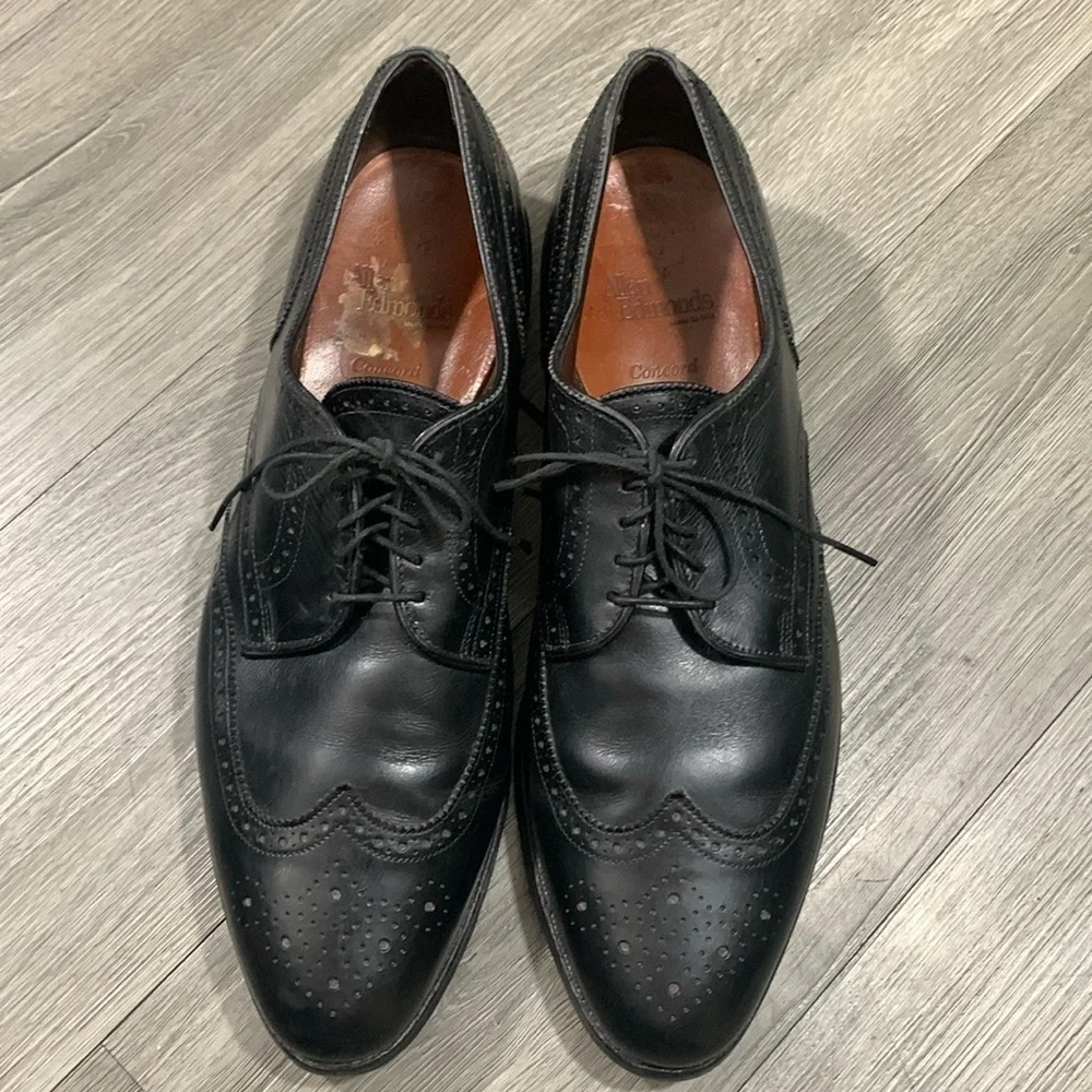 Allen Edmonds Concord Wingtip Black Leather Oxfords size‎ 13B
